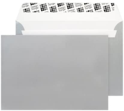 Blake Creative Shine C5 162 x 229 mm 130 GSM Peel and Seal Wallet Metallic Silver Envelopes - Box of 250, C5 (162 x 229 mm)