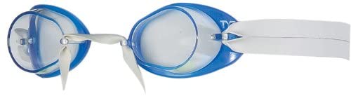 TYR Unisex Adult Socket Rocket 2.0 Swedish Style Goggles - Clear/Blue/White, Medium