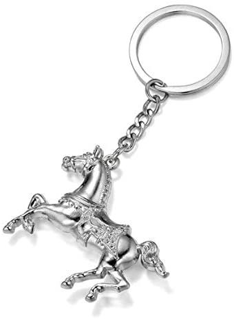 Eillwin Lovely Beautiful Horse Silver Color Keychain & Nice Adult Gift for Him, Silver-color - Image 4