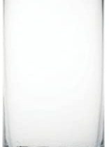 20cm Tall Clear Glass Cylinder Flower Vase