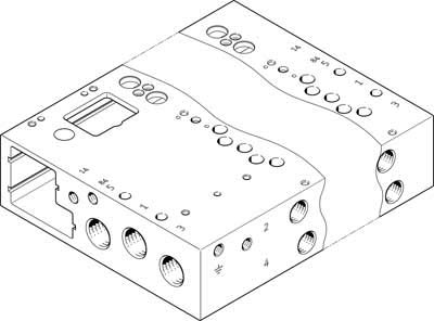 Festo 573501 Model VABM-L1-14W-G14-5-GR Manifold Rail, White