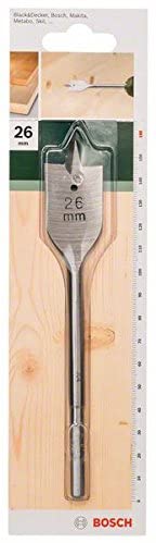 Bosch 2609255270 Flat Drill Bit with Diameter 26mm, silver, 26 mm