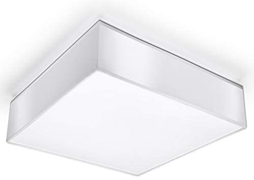 SOLLUX lighting Horus 45 Square Ceiling Lamp, Minimalist and Modern Design, E27 Replaceable Bulb (LED), 1x60 W, Easy Cleaning