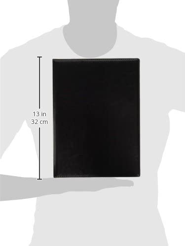 VELOFLEX Portfolio Folder A4, Black, Faux Leather with Inside Transparent Pocket - Image 4