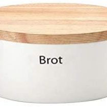 Continenta Bread Box Ceramic Oval Shape Small, Wood, Multi Colour, One Size