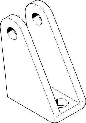 Festo 6057 LBN-8/10 Clevis Foot Mounting, White