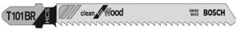 Bosch 25x T 101 BR Clean for Wood Jigsaw Blade (for Softwood Plywood, Length 100 mm, Professional Accessory Jigsaw) - Image 3