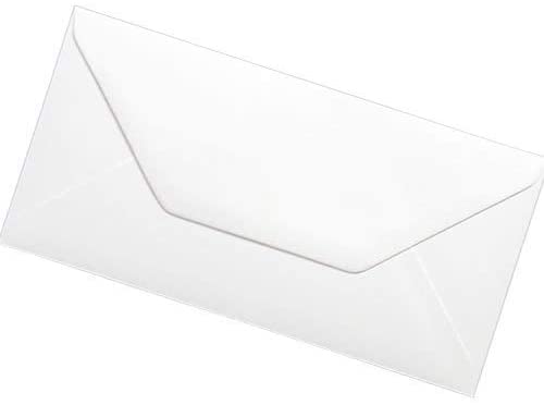 100 DL White Envelopes for Greetings Cards 220mm x 110mm FREE POST - 100gsm Premium Thickness