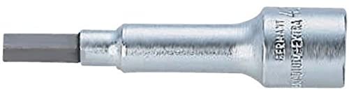 Bahco A6709M-4 1/4-Inch Socket Driver Long for Hex Head Screws Silver, 4 mm