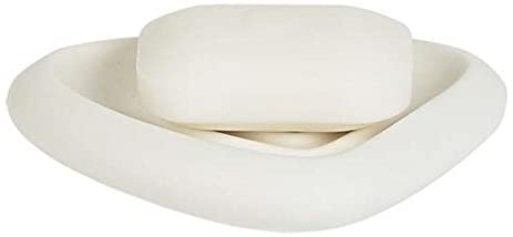 Spirella Etna Soap Dish Stoneware White Height 3 cm x Width 15 cm - Image 2