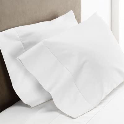 Linens Limited 100% Egyptian Cotton 400 Thread Count Housewife Pillow Cases, White, Pair, 50 x 75 cm - Image 2