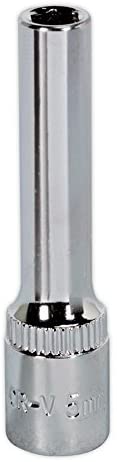 Sealey Sp1405D Walldrive Socket 5Mm Deep 1/4Sq Drive Fully Polished, Silver