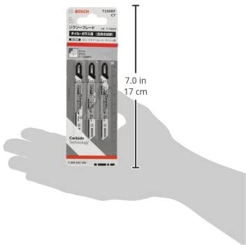 Bosch Professional 3x Jigsaw Blade T 150 RF Special for Ceramics (for Soft tiles Accessories Jigsaw), Black - Image 3