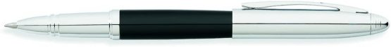 Cross Lexington Rollerball Pen Gel Ink Ballpoint Pen (Fine) in Blister Packaging Black/Chrome - Image 2