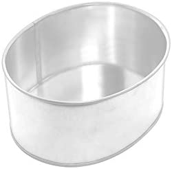 EUROTINS Single Oval Birthday Wedding Anniversary Cake Tin Mould Pan 12", Silver - Image 2
