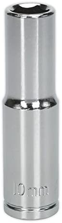 Siegen S0588 10mm 3/8"Sq Drive Deep WallDrive® Socket, Red