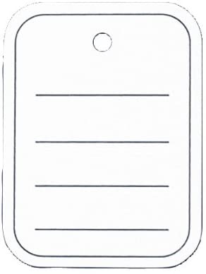 SIGEL ZB350 Holed Price Tags, 4 x 5 cm, lined, White, 500 Pieces, Small