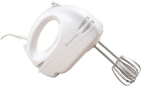 Russell Hobbs Food Collection Electric Hand Mixer with 6 Speeds, Easy Release Button, Fingertip Speed Control, Chrome Beaters, 125W
