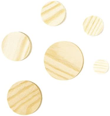 wolfcraft 10 Wooden Plugs diameter 35 mm I 2944000 I for patching and repairing flaws in wood, Light Brown, Norme