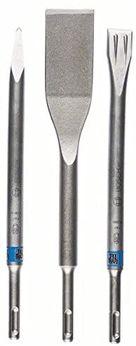 Bosch 3 pcs. Mixed SDS Plus Chisel Set (for Concrete Brick, 0/20/40mm, Flat + Tile + Pointed Chisel - Image 2