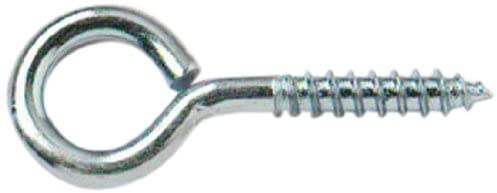 Merriway BH01680 (12 Pcs) Screw-In Eye Bolts, 55mm (2.1/4 inch) BZP Steel - Pack of 12 Pieces, Bright Zinc Plated