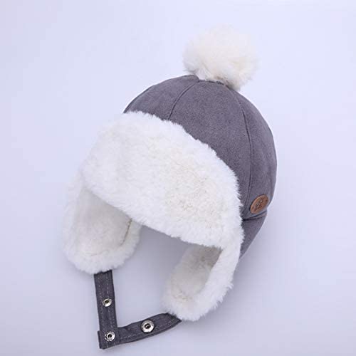 Faxianther Infants Winter Thermal Windproof Ushanka Russian Hat with Ear Flap Warm Cozy Plush Travel Outdoor Full Hood Hat Skull Cap Earflap Trapper Hats for Baby Girls Boys Toddlers - Image 3