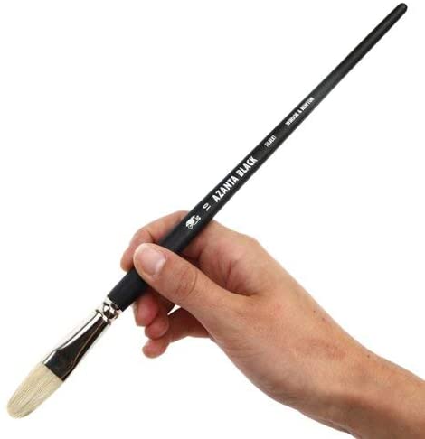 Winsor & Newton Azanta Black Brush for Oil and Acrylic Painting Wood, Transparent, Filbert - 17mm Nr. 10 - Image 4