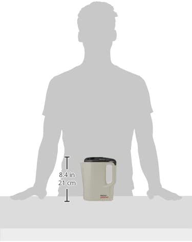 KitchenPerfected 1000w 0.9Ltr Corded Lightweight Travel Kettle with 2 cups - Cream - E1201WI, Corded Cream, 0.9 Litres - Image 2