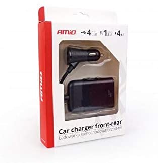 Amio Accessories Brand Model Charger Back with 4 USB Extension Cable, multicoloured - Image 2