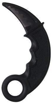 Playwell Martial Arts Black Plastic Polypropylene Malaysian Training Knife - 7" - V2