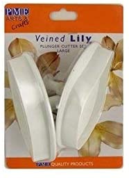 PME LY1002 Veined Lily Plunger Cutters, Large Size, Set of 2, White - Image 4