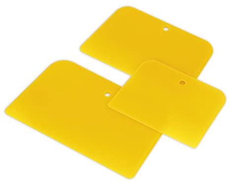 Sealey Ak5225 Body Filler Applicator Set 3Pc, Yellow, 100mm x 125mm x 150mm