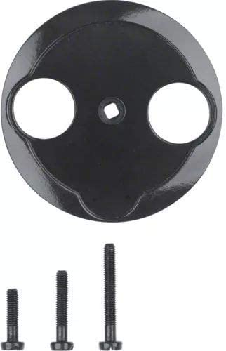 Hager Nostalgia Central Plate for tv-r-sat Black, Black,transparent