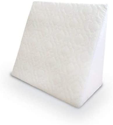 Wedge Pillow Orthopaedic Acid Reflux Back Bed Support with Cover Washable, White, 51x46x28 cm (Pack of 1) - Image 2