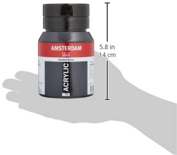 Amsterdam Acrylic Paint 500ml Bottle : OXIDE BLACK, 500 ml (Pack of 1) - Image 3