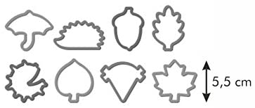Tescoma Autumn Cookie Cutters Delicia, Assorted, 8-Piece, 25 x 13 x 3.2 cm - Image 2