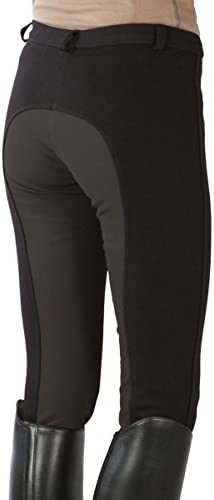 Pfiff 101197 ladies' breeches full seat, full seat breeches 6 colours, all sizes, Black (Black/Brown), 48 - Image 3