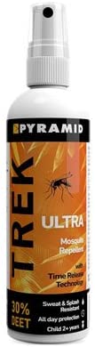 Pyramid Trek Ultra Insect Repellent Spray with 30% DEET Formula, 100ml Sweat and Splash Resistant Mosquito Repellent