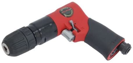 Neilsen CT1086 3/8in Keyless Reversible Air Drill 10mm Drill Size 1800rpm Max Speed 6.3bar Air Pressure 4cfm Air Consumption 1/4in BSP Air Inlet 3/8in Air Hose Reverse Valve Easy Access