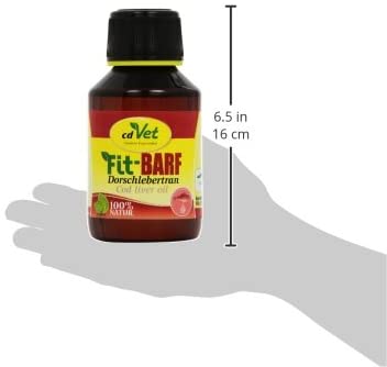 cdVet Naturprodukte Fit-BARF Cod Liver 100 ml, Dog, supplier of omega-3 fatty acids and vitamin D, bone building - Image 3