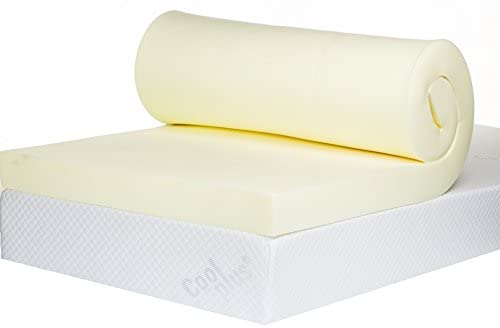 Southern Foam 4 Inch Double Memory Foam Mattress Topper, Yellow, Double (135 x 190 cm) - Image 2