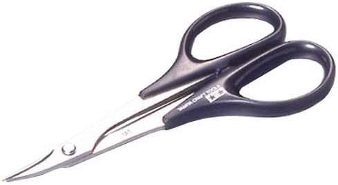 TAMIYA 300074005 - Scissors Curved PC, Silver, Black, Medium