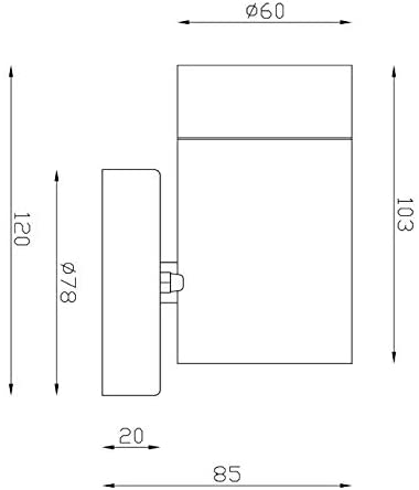 Knightsbridge Outdoor GU10 Fixed Wall Light in Stainless Steel - Image 2