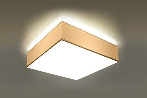 SOLLUX lighting Horus 45 Square Ceiling Lamp, Minimalist and Modern Design, E27 Replaceable Bulb (LED), 1x60 W, Easy Cleaning - Image 4