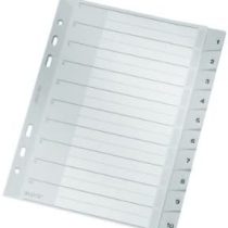Leitz Plastic Index 1-10 A5 Polypropylene 10 Sheets Grey