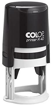 COLOP Printer Stamp R40 40mm Diameter Personalised Self Inking, Black