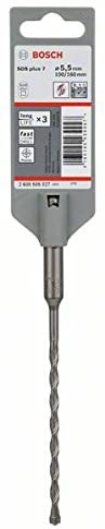 Bosch 2608585027 SDS Plus-7 Masonry Drill Bit, 5.5mm x 100mm x 160mm, Silver