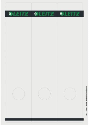 Leitz PC Printable Self Adhesive Spine Labels for Standard 80 mm Lever Arch Files, Wide and Long, 61.5 x 285 mm, Paper