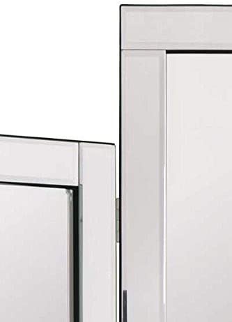 Modern Design Beautiful Glass Venetian Dressing Table Mirror 1ft10 x 2ft7, Silver, 56x77 - Image 3