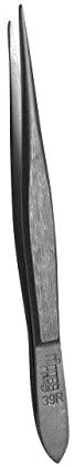 nippes Solingen, Tweezers Stainless Spring Steel 9 cm Eyebrow Plucking Silver 39SR 1 Piece (Pack of 1), 1 Stück (1er Pack)